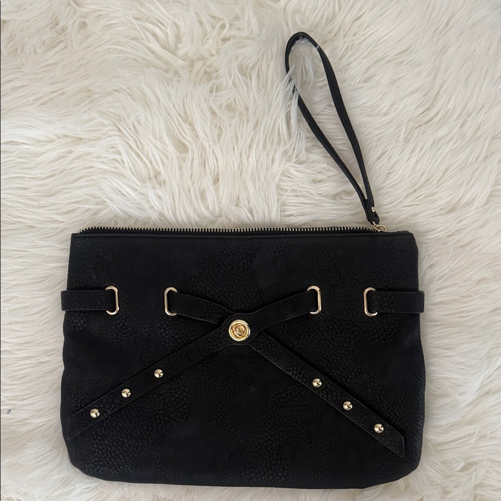 Charming Charlie Black Wristlet Clutch